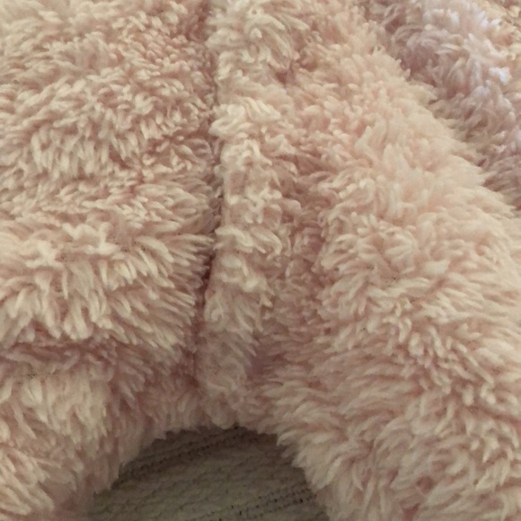 Baby Sherpa pink cozy one piece with ears - Picture 6 of 11